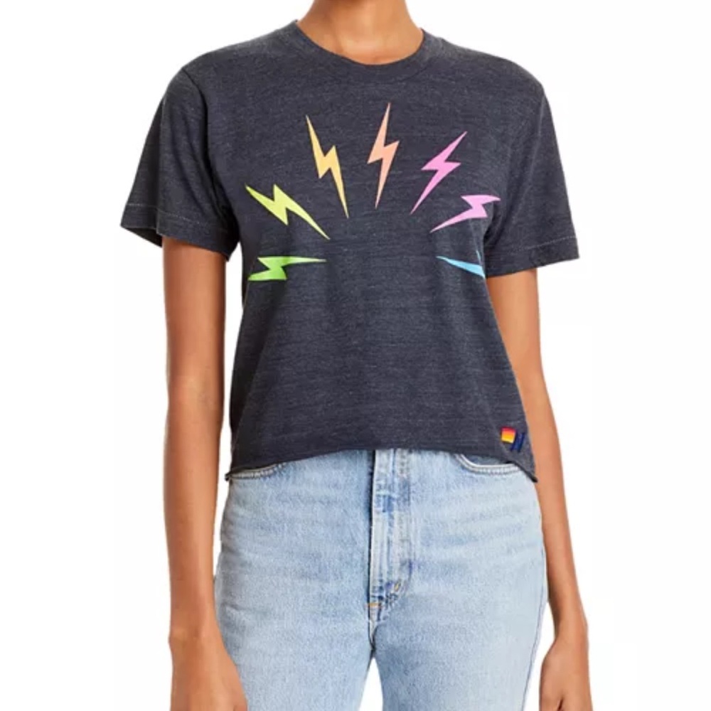 Aviator Nation Sunset Bolt Boyfriend Tee